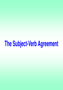 The-Subject-Verb-Agreement-新课标-人教版