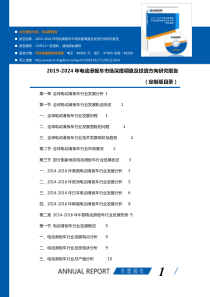 2019-2024年电动滑板车市场深度调查及投资方向研究报告-定制(目录)