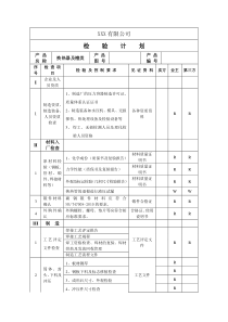 检验计划表(模版)