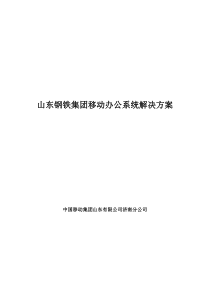 山东钢铁集团移动办公系统解决方案