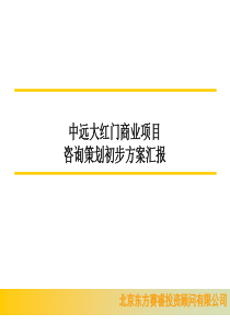 北京中远大红门商业项目策划初步方案汇报