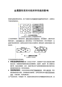 金属塑性变形对组织和性能的影响