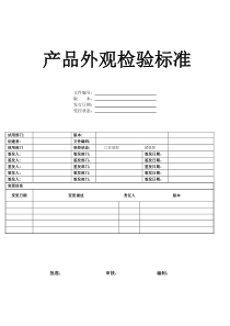 产品外观检验标准