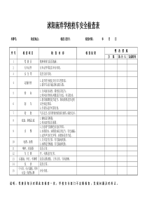 沭阳南洋学校校车安全检查表