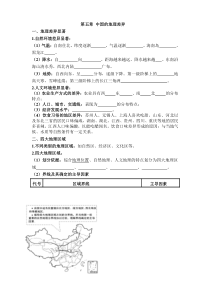 八年级地理下册第五章知识点