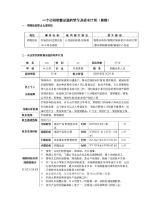 案例一个公司销售总监的学习及成长计划v10-20110416