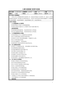 人事行政部部门职责与权限