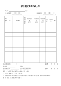 《招工备案登记表(外来从业人员)》