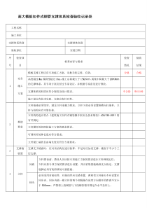 高支模验收记录表