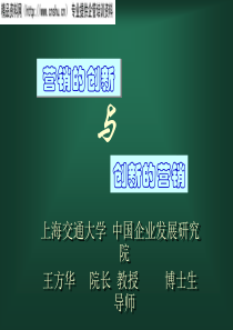 营销的创新与创新的营销（PPT34页）