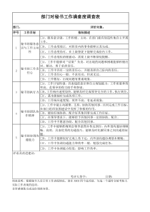 部门对秘书工作满意度调查表