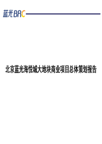 北京蓝光海悦城大地块商业项目总体策划报告45页