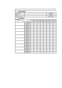 项目进度计划表