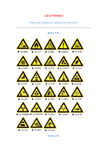 工业生产安全标志