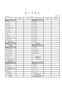 资产负债表及利润表(模板)