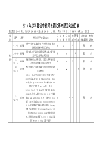 双向细目表