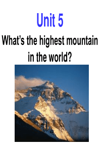 新八年级下-unit-5-Whats-the-highest-mountain-in-the-wor