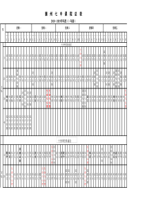 2018—2019七中小学课程总表