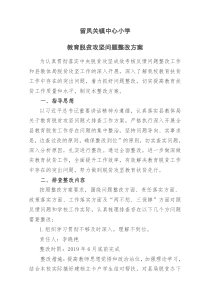 留小教育脱贫存在问题整改方案19