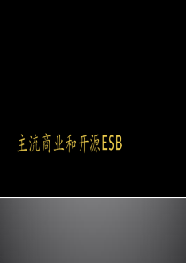 主流商业和开源ESB产品（PPT36页)