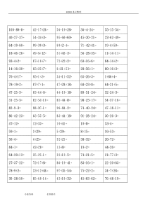 (非常强大的)小学100以内加减混合运算口算题大整理