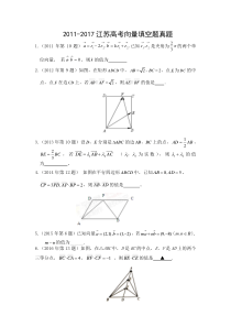 2011-2017江苏高考向量填空题真题