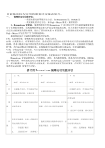 目前临床较为实用的康复评定量表简介