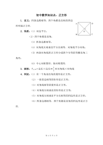 初中数学知识点：正方形