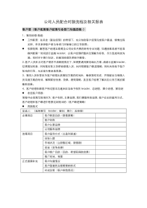 公司人员配合对接流程及相关报表