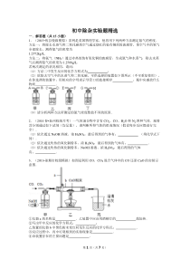 除杂专题练习(含答案)初中化学