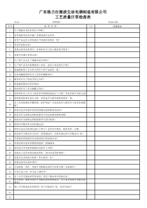 工艺质量日常检查表