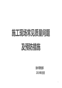 施工现场常见质量问题及预防措施ppt课件