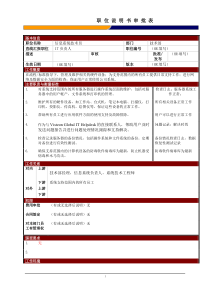 某大型电子公司信息系统技术员职位说明书