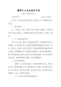 语文教师个人专业成长计划