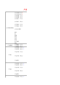 产品信息提交表VIP用户