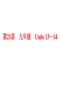 人教版新目标九年级英语Unit13-Unit14复习