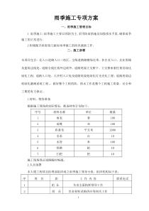 绿化雨季施工方案-