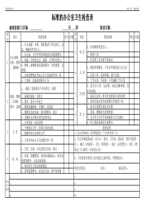 标准办公室卫生检查表