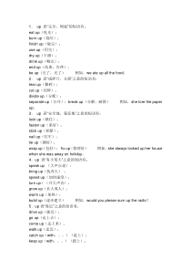 关于up的初中英语词组