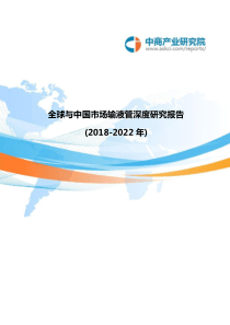 全球与中国市场输液管深度研究报告(2018-2022年)