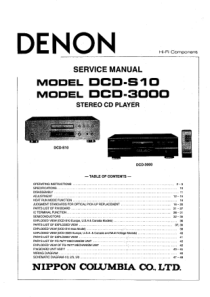 Denon+DCD-S10-天龙S10电路原理图和服务手册