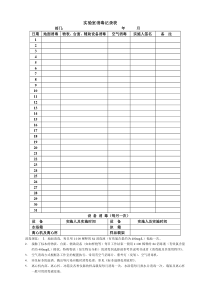 实验室消毒记录表