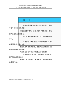 品牌整合传播策划--促销组合策划（DOC64页）