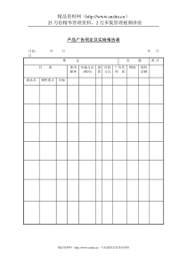 产品广告预定及实施报告表(2)