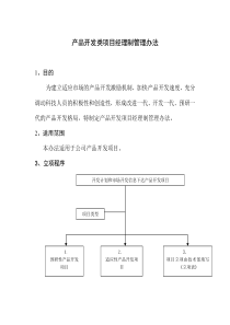 产品开发类项目经理制管理办法(1)