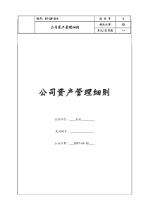 (BT-CW-204)公司资产管理细则