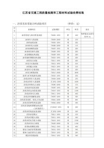 江苏省交通工程检测试验收费标准(72号)