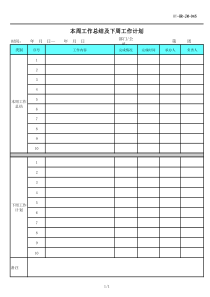 044--HR周工作总结及计划