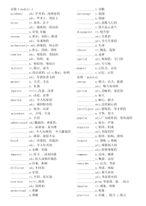 外研版高中英语词性转换