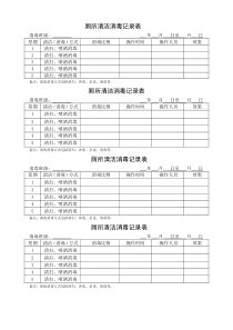 厕所消毒记录表